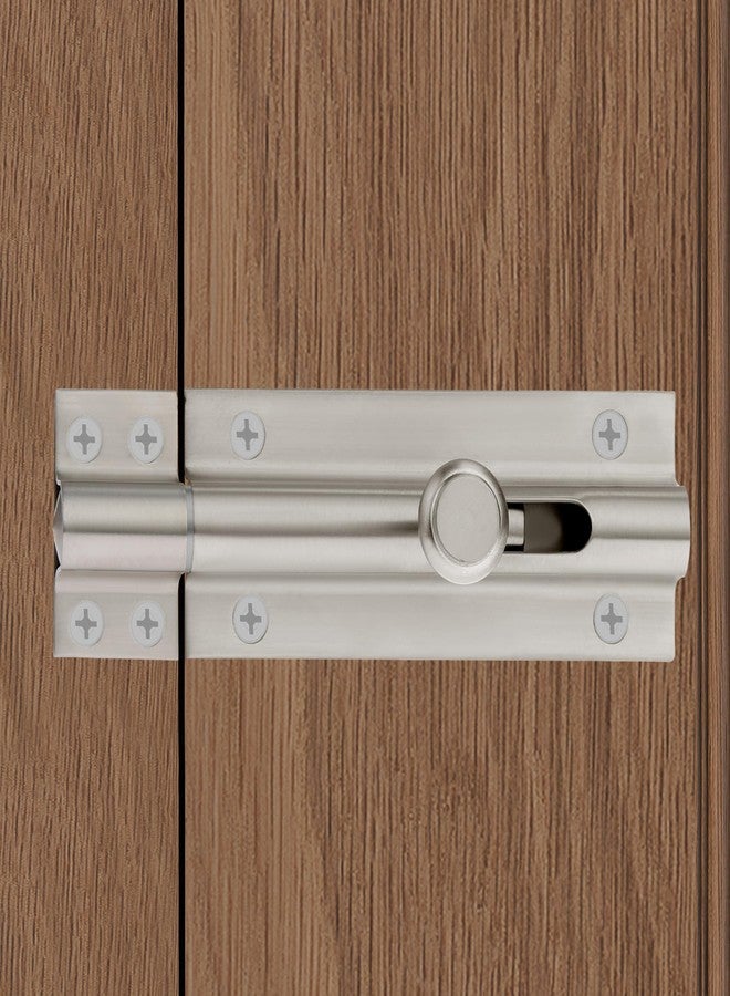 LAPO مزلاج قفل باب من الفولاذ المقاوم للصدأ من لابو، مزلاج باب طويل الأمد مانع للانزلاق للحمام وغرفة النوم وغرفة التخزين وأبواب الشرفة، سهل التركيب، ضمان 3 سنوات (لمسة نهائية غير لامعة، عبوة من قطعة واحدة) - Image 1